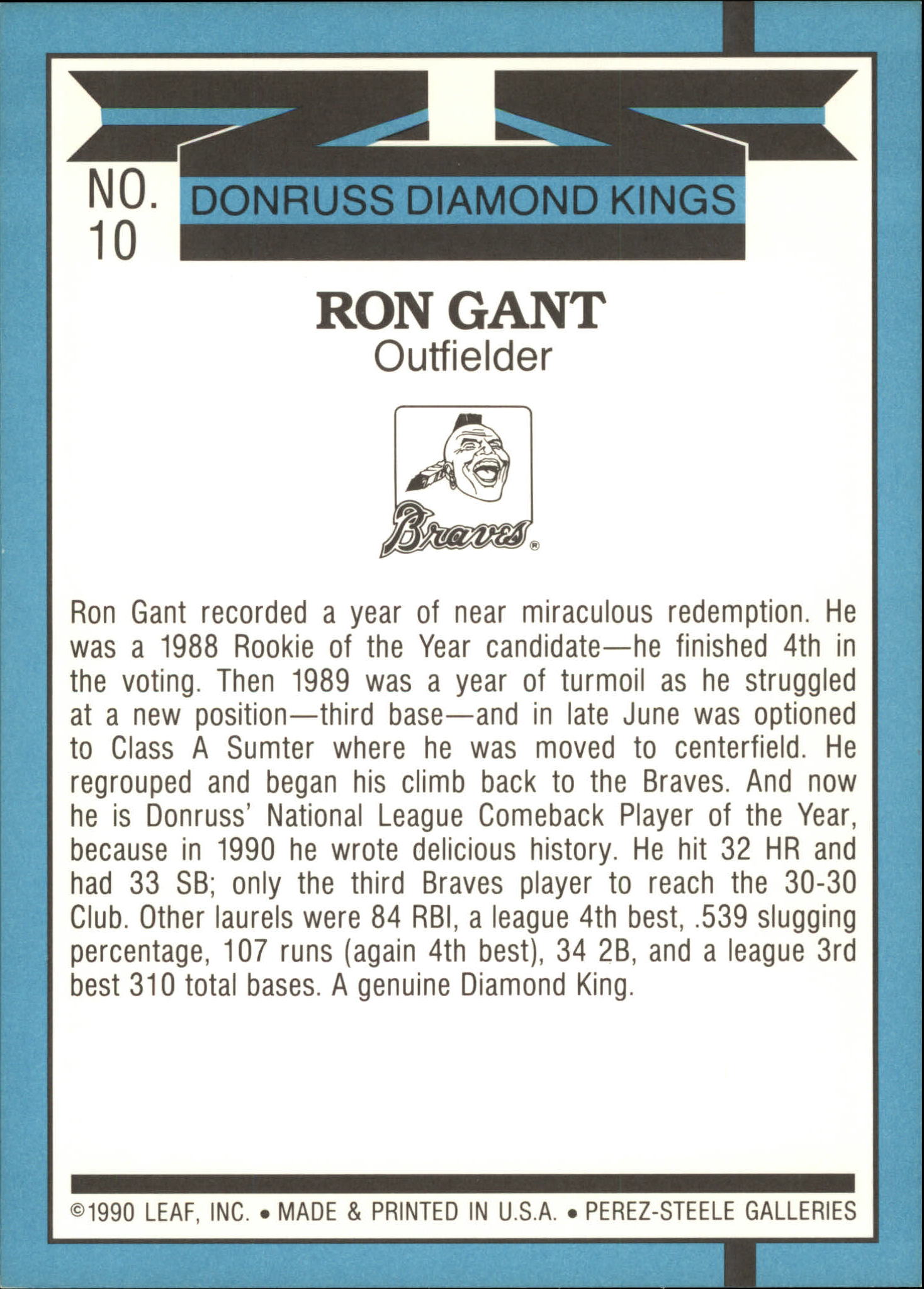 CardCorner: 1991 Upper Deck Ron Gant