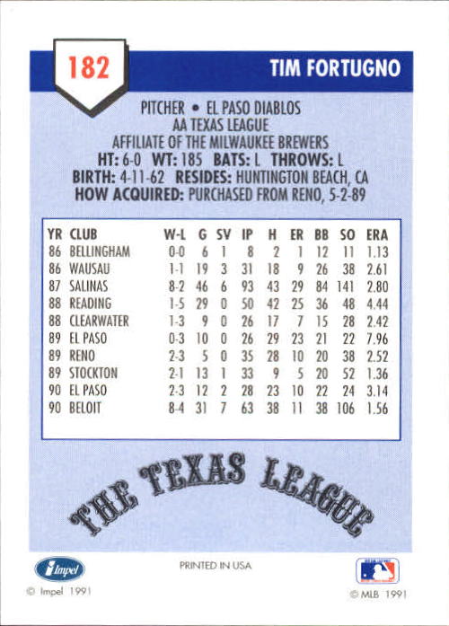 B4070- 1991 Line Drive AA Baseball Card #s 1-250 -You Pick- 15+ FREE US SHIP - Picture 315 of 441