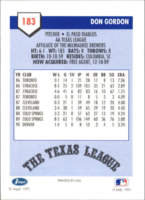 B4070- 1991 Line Drive AA Baseball Card #s 1-250 -You Pick- 15+ FREE US SHIP - Picture 317 of 441