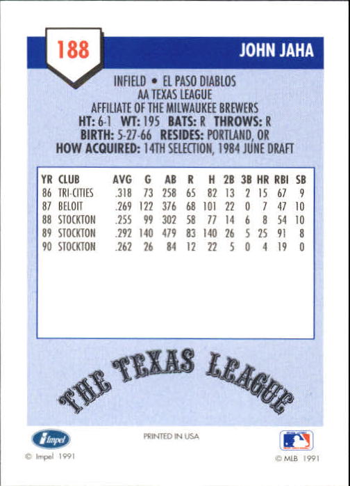 B4070- 1991 Line Drive AA Baseball Card #s 1-250 -You Pick- 15+ FREE US SHIP - Picture 327 of 441