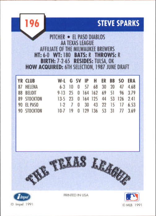 B4070- 1991 Line Drive AA Baseball Card #s 1-250 -You Pick- 15+ FREE US SHIP - Picture 343 of 441