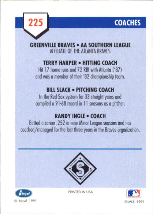 B4070- 1991 Line Drive AA Baseball Card #s 1-250 -You Pick- 15+ FREE US SHIP - Picture 391 of 441