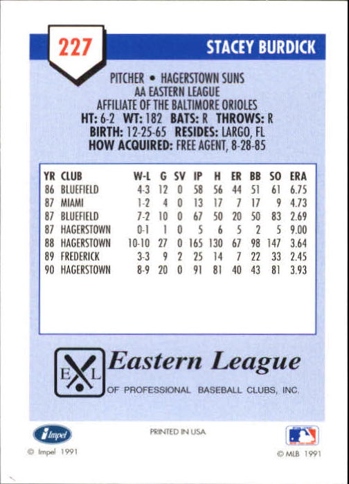 B4070- 1991 Line Drive AA Baseball Card #s 1-250 -You Pick- 15+ FREE US SHIP - Picture 395 of 441