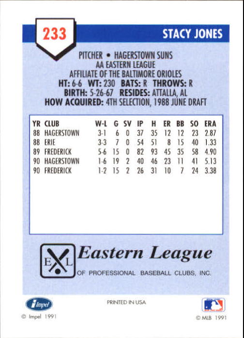 B4070- 1991 Line Drive AA Baseball Card #s 1-250 -You Pick- 15+ FREE US SHIP - Picture 407 of 441