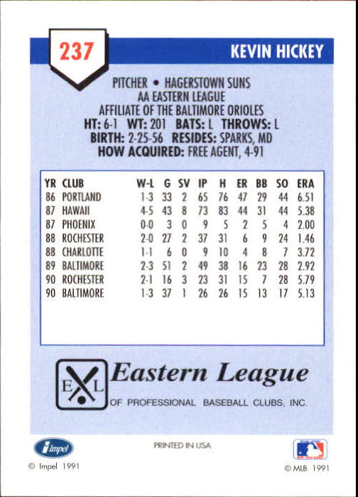B4070- 1991 Line Drive AA Baseball Card #s 1-250 -You Pick- 15+ FREE US SHIP - Picture 415 of 441