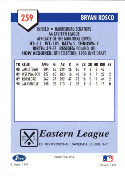 B4070- 1991 Line Drive AA Baseball Card #s 251-500 -You Pick- 15+ FREE US SHIP - Picture 19 of 469
