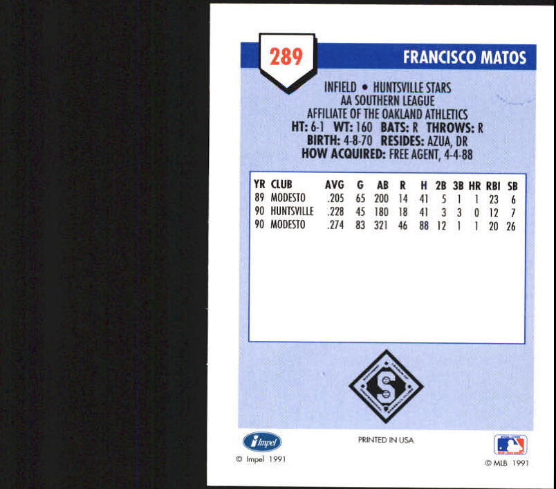 B4070- 1991 Line Drive AA Baseball Card #s 251-500 -You Pick- 15+ FREE US SHIP - Picture 63 of 469