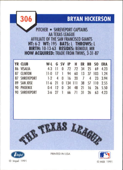 B4070- 1991 Line Drive AA Baseball Card #s 251-500 -You Pick- 15+ FREE US SHIP - Picture 93 of 469