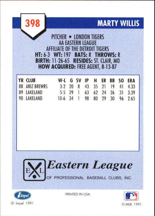 B4070- 1991 Line Drive AA Baseball Card #s 251-500 -You Pick- 15+ FREE US SHIP - Picture 273 of 469