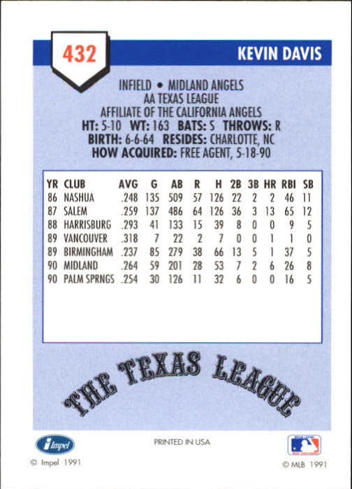 B4070- 1991 Line Drive AA Baseball Card #s 251-500 -You Pick- 15+ FREE US SHIP - Picture 337 of 469