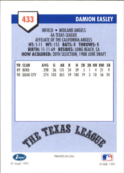 B4070- 1991 Line Drive AA Baseball Card #s 251-500 -You Pick- 15+ FREE US SHIP - Picture 339 of 469