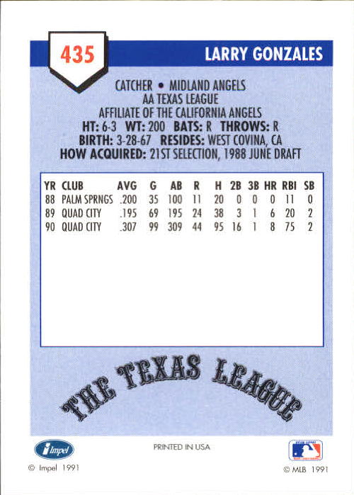 B4070- 1991 Line Drive AA Baseball Card #s 251-500 -You Pick- 15+ FREE US SHIP - Picture 343 of 469