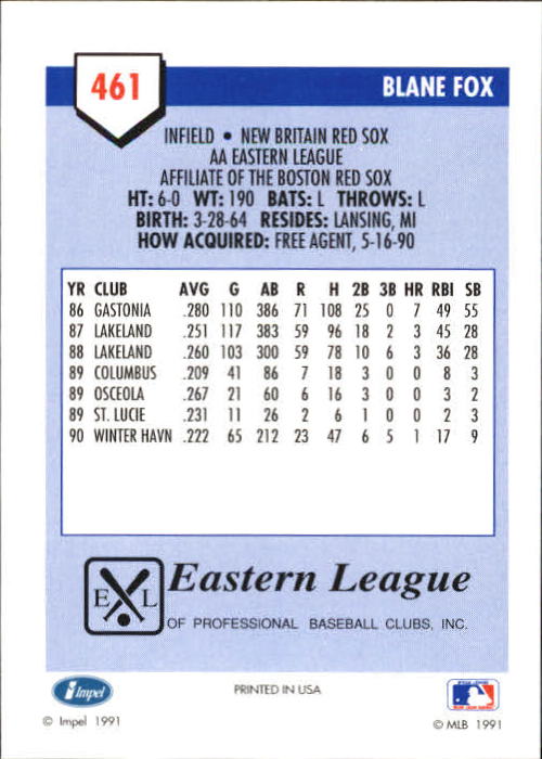 B4070- 1991 Line Drive AA Baseball Card #s 251-500 -You Pick- 15+ FREE US SHIP - Picture 395 of 469