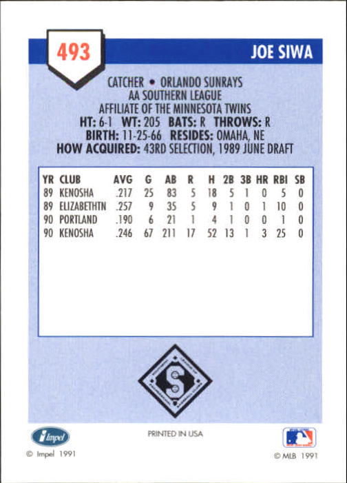 B4070- 1991 Line Drive AA Baseball Card #s 251-500 -You Pick- 15+ FREE US SHIP - Picture 457 of 469