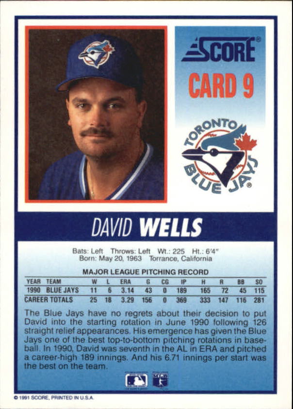 Tarjeta de béisbol B6008- 1991 Blue Jays Score #s 1-40 -Tú eliges- 15+ ENVÍO GRATUITO A EE. UU. - Imagen 11 de 67