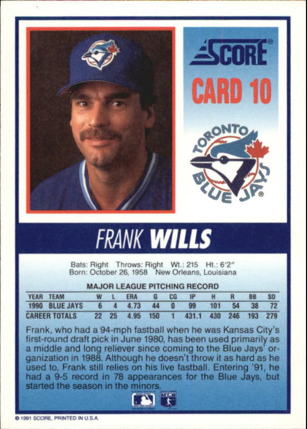 Tarjeta de béisbol B6008- 1991 Blue Jays Score #s 1-40 -Tú eliges- 15+ ENVÍO GRATUITO A EE. UU. - Imagen 13 de 67