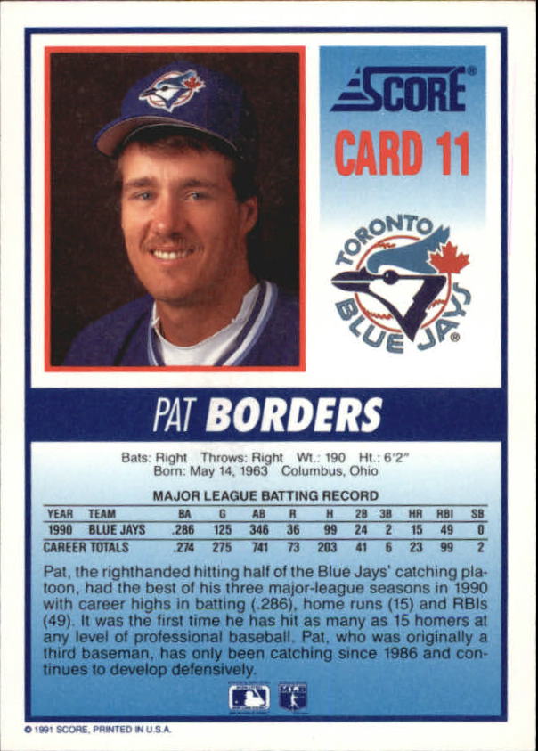 Tarjeta de béisbol B6008- 1991 Blue Jays Score #s 1-40 -Tú eliges- 15+ ENVÍO GRATUITO A EE. UU. - Imagen 15 de 67