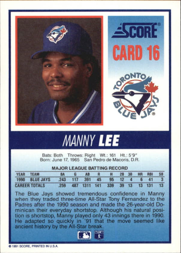 Tarjeta de béisbol B6008- 1991 Blue Jays Score #s 1-40 -Tú eliges- 15+ ENVÍO GRATUITO A EE. UU. - Imagen 23 de 67