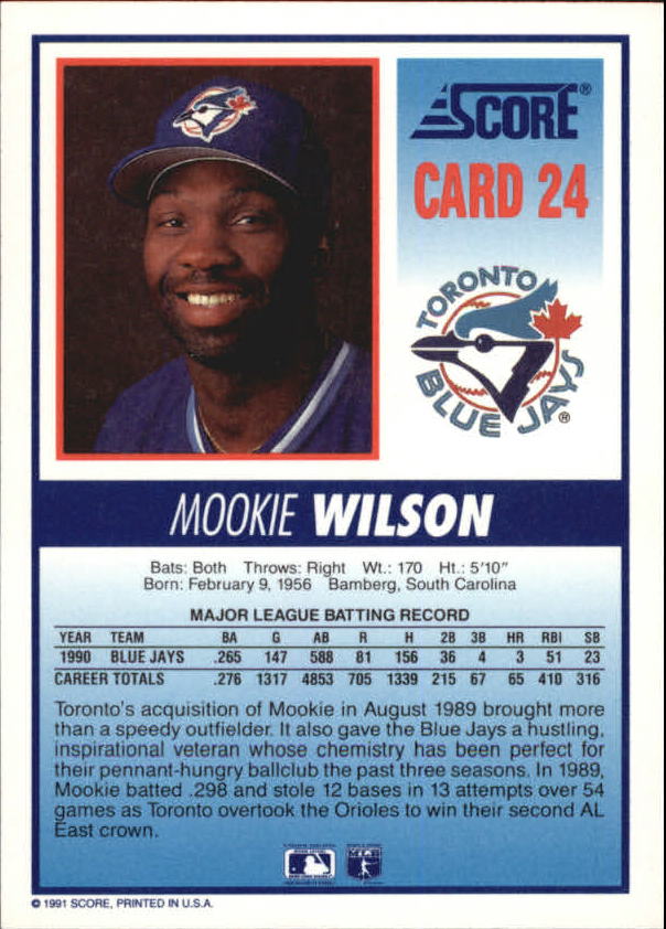 Tarjeta de béisbol B6008- 1991 Blue Jays Score #s 1-40 -Tú eliges- 15+ ENVÍO GRATUITO A EE. UU. - Imagen 39 de 67
