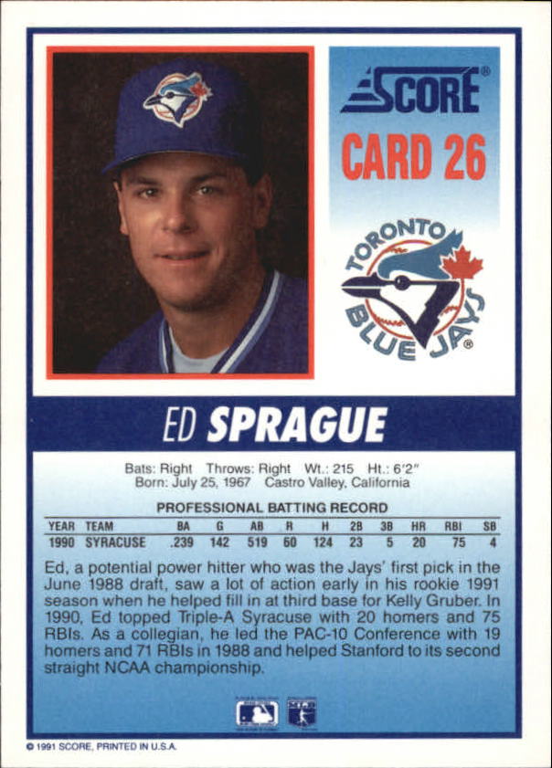 Tarjeta de béisbol B6008- 1991 Blue Jays Score #s 1-40 -Tú eliges- 15+ ENVÍO GRATUITO A EE. UU. - Imagen 43 de 67