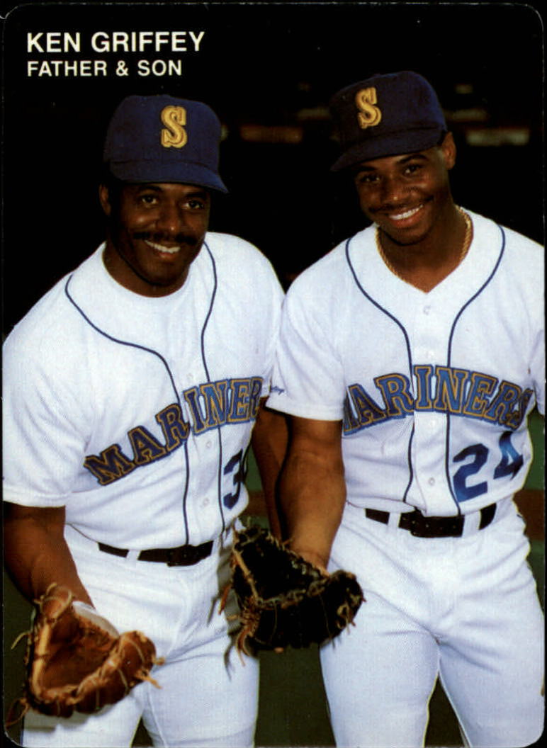 1991 Mother's Griffeys #3 Ken Griffey Sr. and/Ken Griffey Jr./(Pose with g