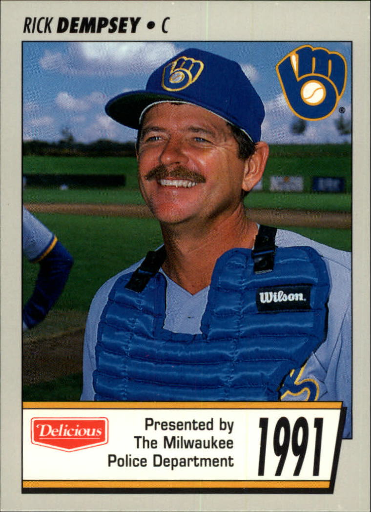 1991 Brewers Police #7 Rick Dempsey