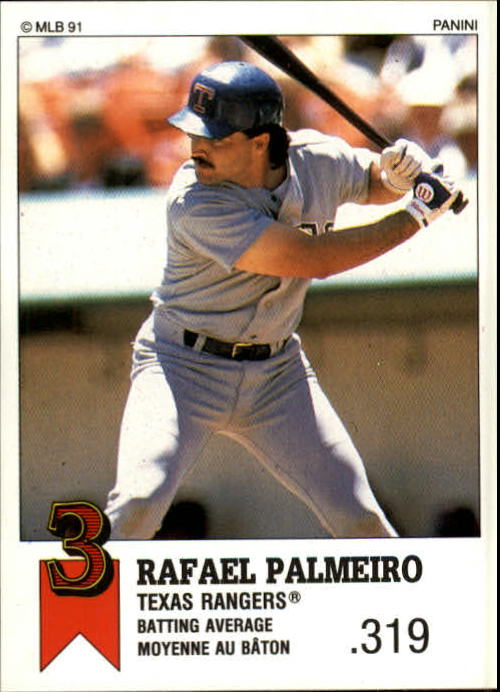 1991 Panini Canadian Top 15 #7 Rafael Palmeiro