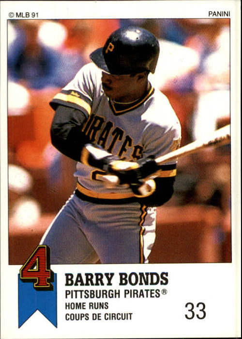 1991 Panini Canadian Top 15 #12 Barry Bonds
