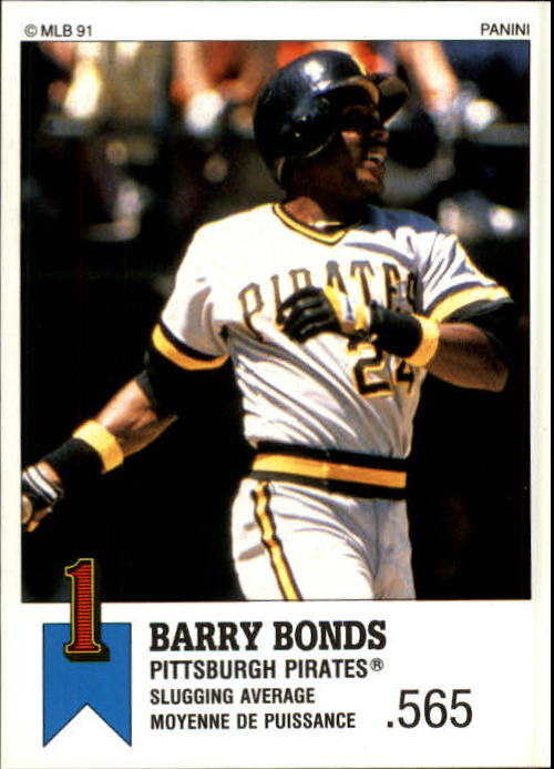 1991 Panini Canadian Top 15 #33 Barry Bonds