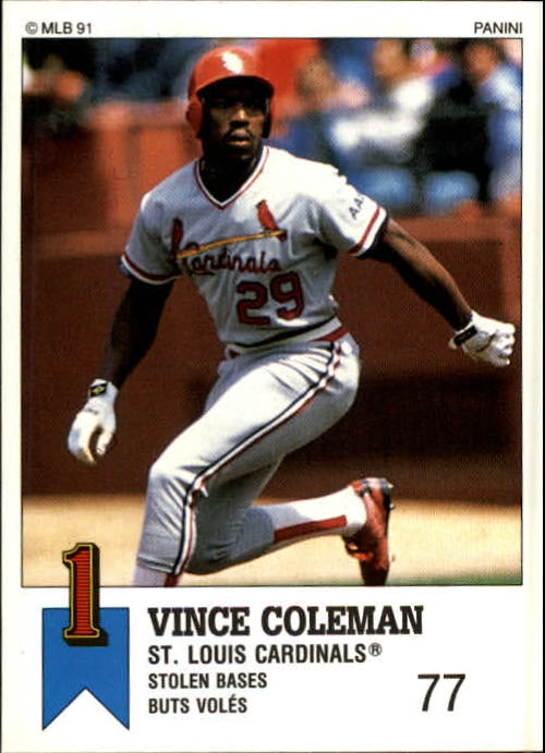 1991 Panini Canadian Top 15 #41 Vince Coleman