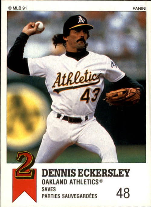 1991 Panini Canadian Top 15 #86 Dennis Eckersley