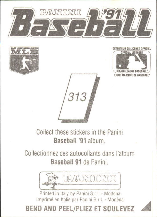1991 Panini French Stickers #313 Scott Fletcher back image