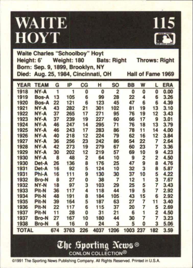 A1235- 1991 Conlon TSN Baseball Card #s 1-250 -You Pick- 15+ FREE US SHIP - Picture 225 of 493