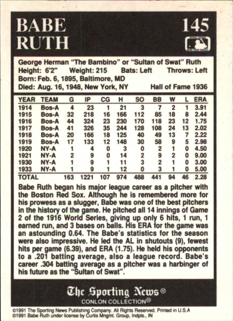 A1235- 1991 Conlon TSN Baseball Card #s 1-250 -You Pick- 15+ FREE US SHIP - Picture 285 of 493