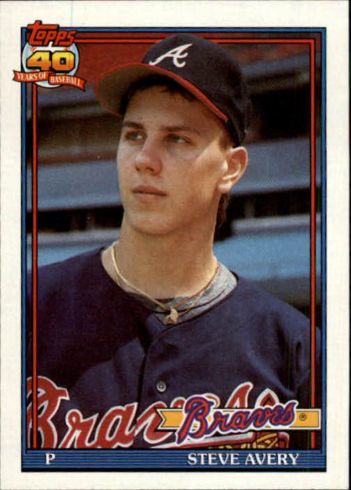 STEVE AVERY 1991 baseball card
