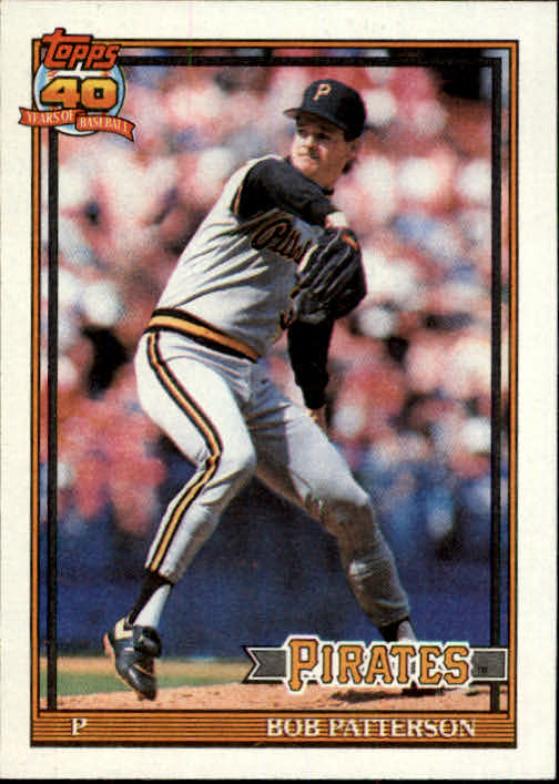 1991 Topps #479 Bob Patterson UER/Has a decimal point/between 7 and 9