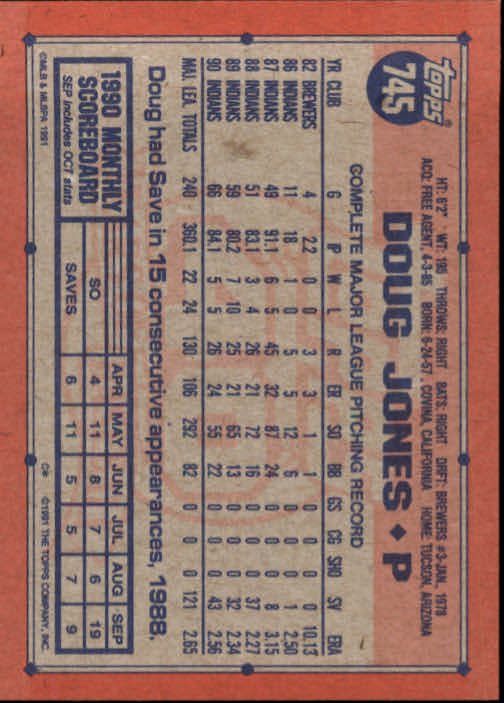 B2215- 1991 Topps Baseball Cards 723-792 +Rookies -You Pick- 15+ FREE US SHIP - Picture 45 of 139