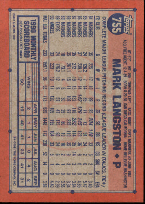 B2215- 1991 Topps Baseball Cards 723-792 +Rookies -You Pick- 15+ FREE US SHIP - Picture 65 of 139