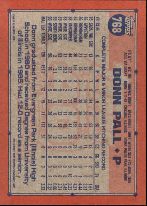 B2215- 1991 Topps Baseball Cards 723-792 +Rookies -You Pick- 15+ FREE US SHIP - Picture 91 of 139