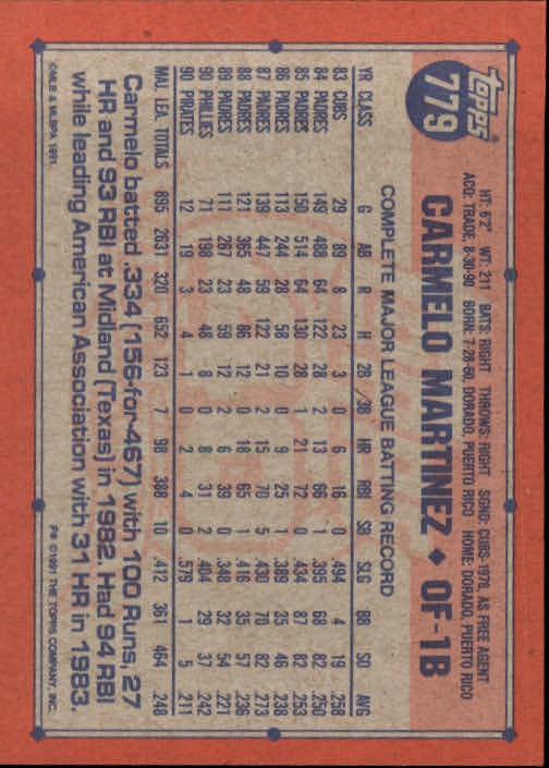 B2215- 1991 Topps Baseball Cards 723-792 +Rookies -You Pick- 15+ FREE US SHIP - Picture 113 of 139