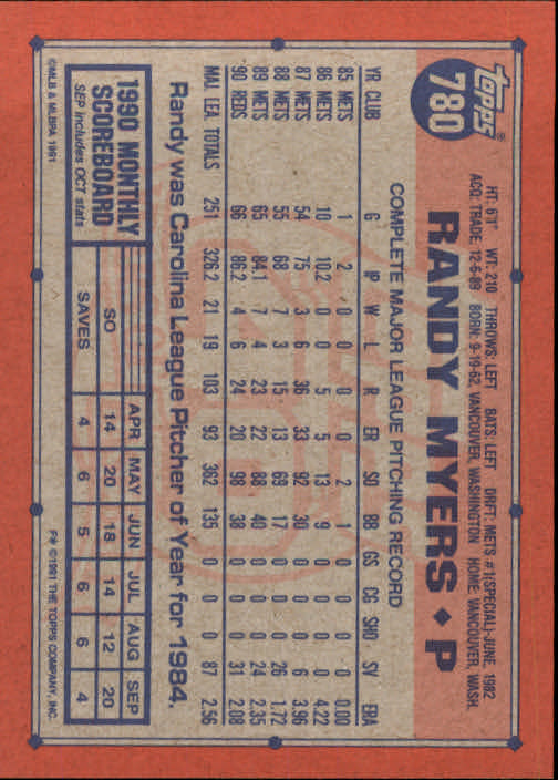 B2215- 1991 Topps Baseball Cards 723-792 +Rookies -You Pick- 15+ FREE US SHIP - Picture 115 of 139