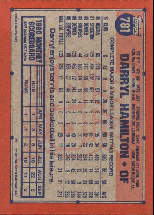 B2215- 1991 Topps Baseball Cards 723-792 +Rookies -You Pick- 15+ FREE US SHIP - Picture 119 of 139