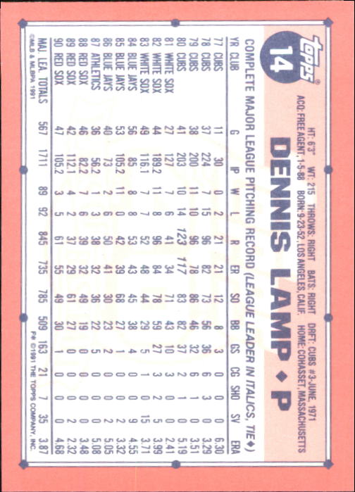 B6824- 1991 Topps Tiffany Baseball Cards 1-200 -You Pick- 15+ FREE US SHIP - Picture 17 of 359