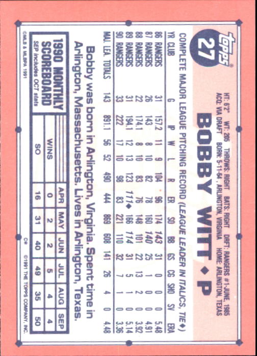 B6824- 1991 Topps Tiffany Baseball Cards 1-200 -You Pick- 15+ FREE US SHIP - Picture 43 of 359