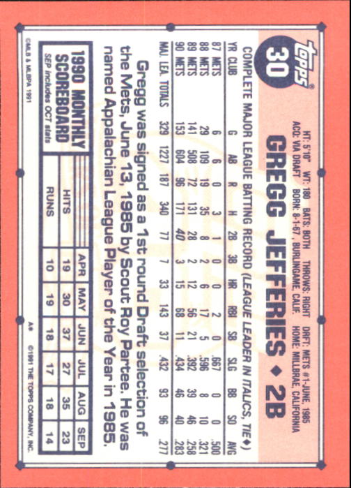 B6824- 1991 Topps Tiffany Baseball Cards 1-200 -You Pick- 15+ FREE US SHIP - Picture 49 of 359