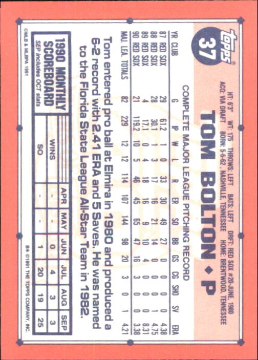 B6824- 1991 Topps Tiffany Baseball Cards 1-200 -You Pick- 15+ FREE US SHIP - Picture 61 of 359