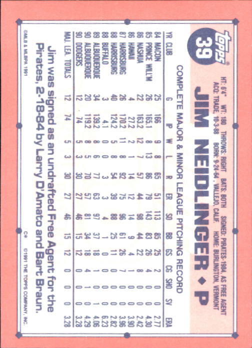 B6824- 1991 Topps Tiffany Baseball Cards 1-200 -You Pick- 15+ FREE US SHIP - Picture 65 of 359