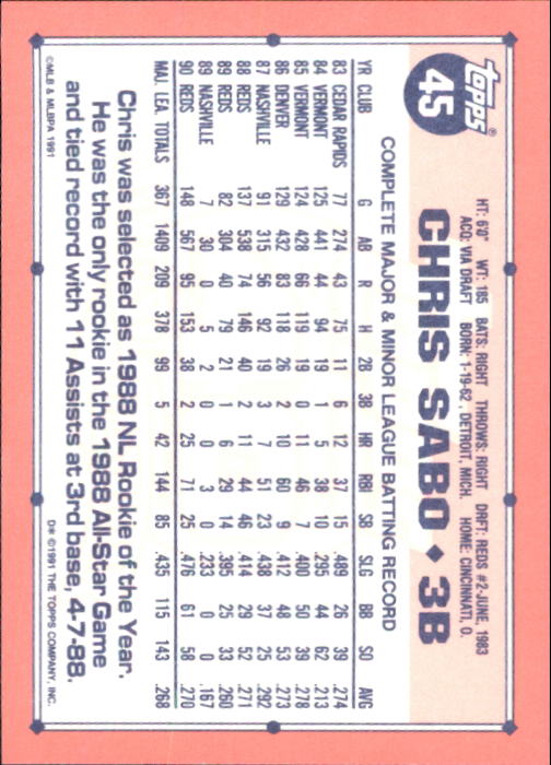 B6824- 1991 Topps Tiffany Baseball Cards 1-200 -You Pick- 15+ FREE US SHIP - Picture 77 of 359