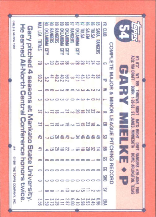 B6824- 1991 Topps Tiffany Baseball Cards 1-200 -You Pick- 15+ FREE US SHIP - Picture 95 of 359