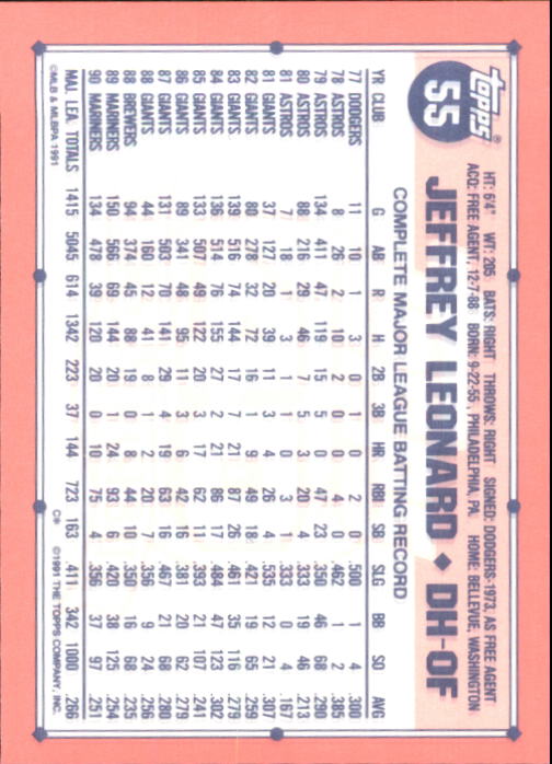 B6824- 1991 Topps Tiffany Baseball Cards 1-200 -You Pick- 15+ FREE US SHIP - Picture 97 of 359